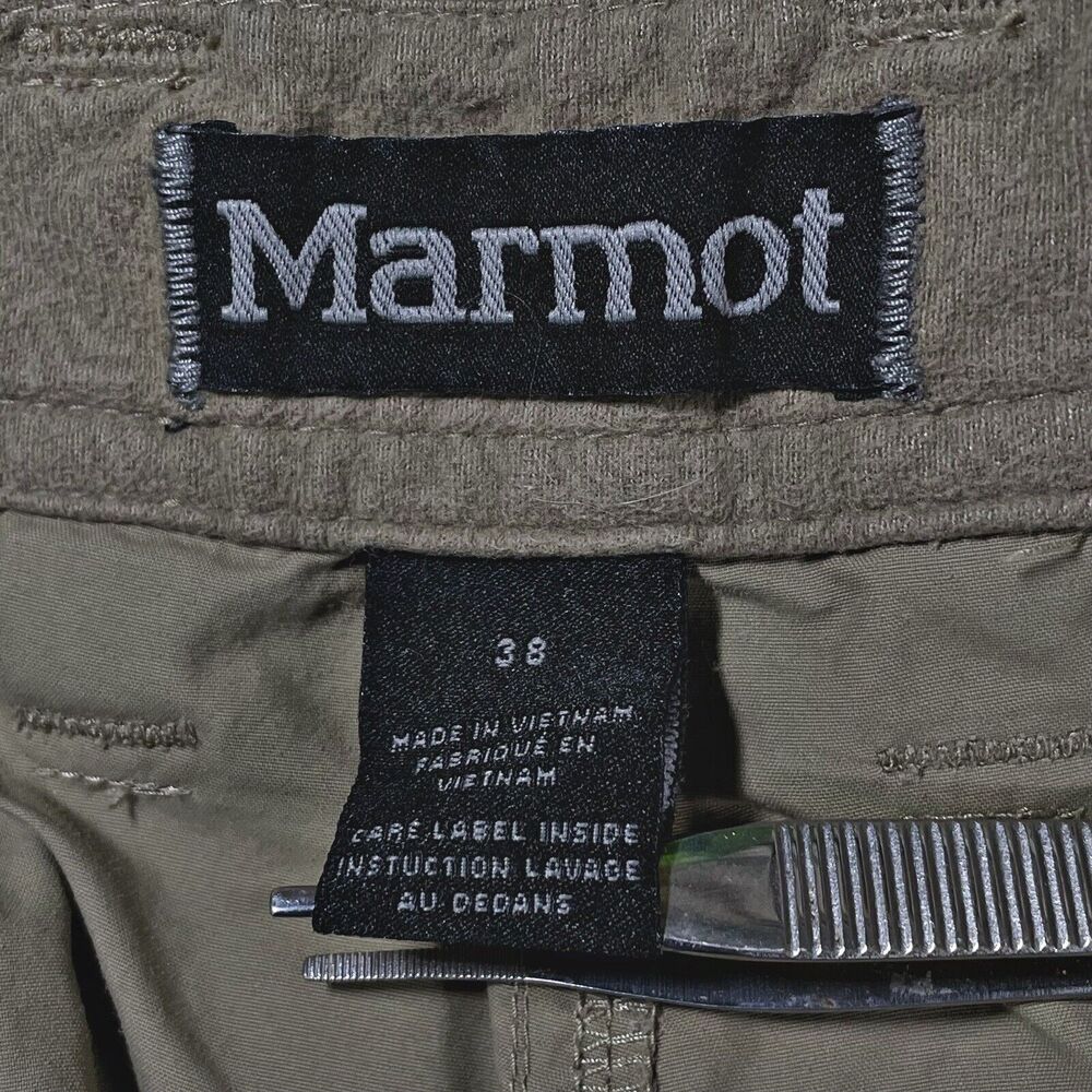 Marmot Shorts Men 38/11 Golf Hiking Slash Pocket Flat‎ Front Bermuda Nylon - Picture 5 of 6